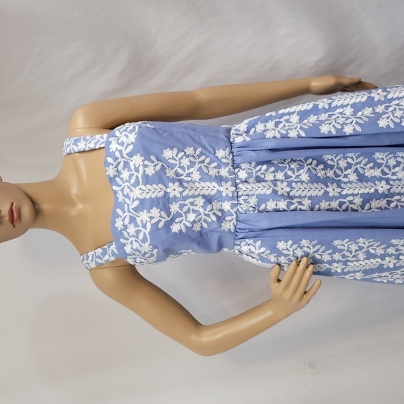 Julia Jordan Blue Ivory Embroidered Maxi Dress - Picture 10 of 16